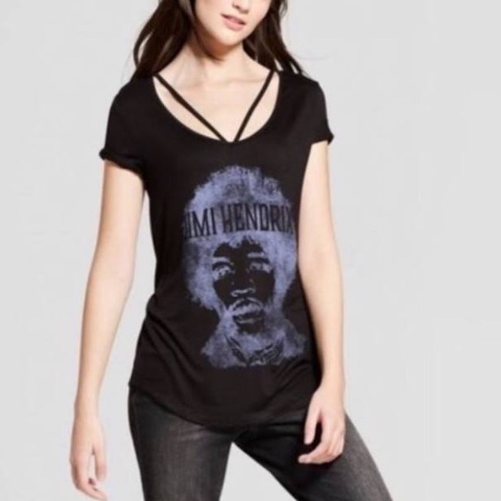 Vintage v neck graphic tee - Jimi Hendrix